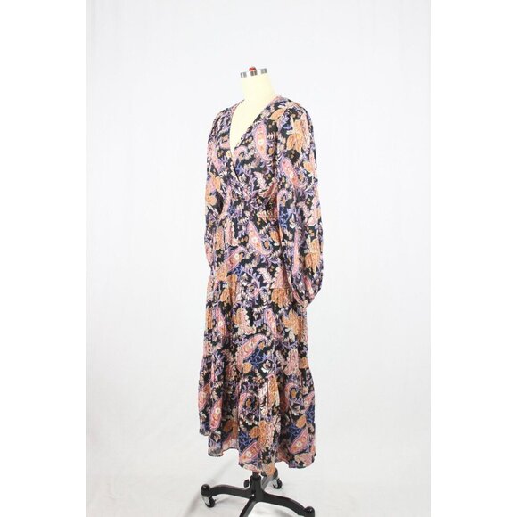 MINKPINK Celestia Floral Paisley Plisse Pleated Boho Peasant Midi Dress, Size S - Picture 7 of 15